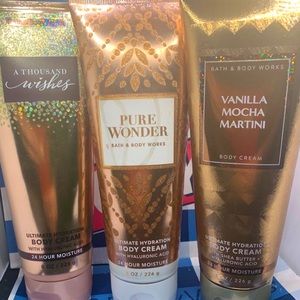 3 bath & body works cream